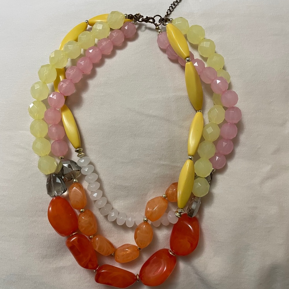 3 tier statement necklace
